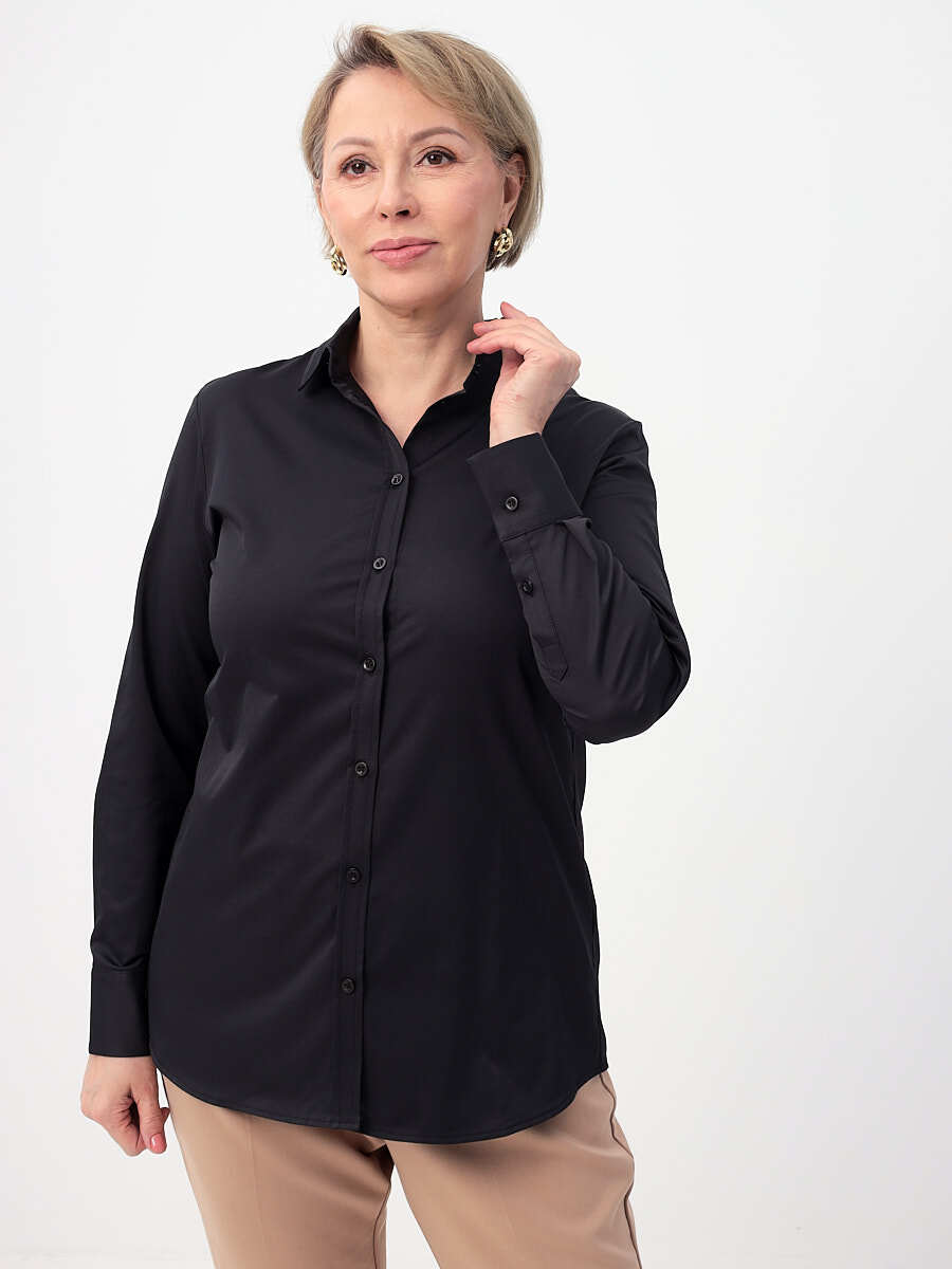 

Рубашка женская KATHARINA KROSS 01-00009421 черная 44, Черный, 01-00009421