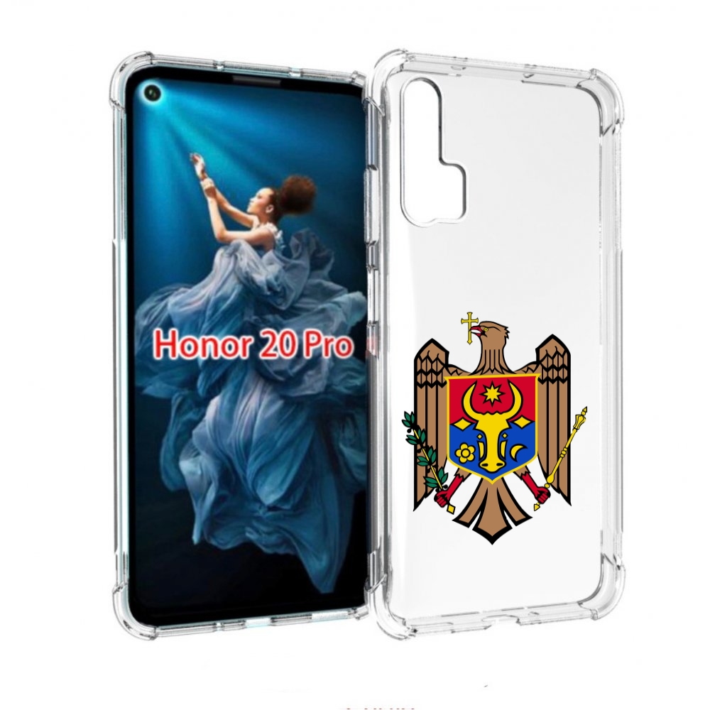 

Чехол бампер MyPads герб-молдовы для Honor 20 Pro противоударный, Прозрачный, Tocco