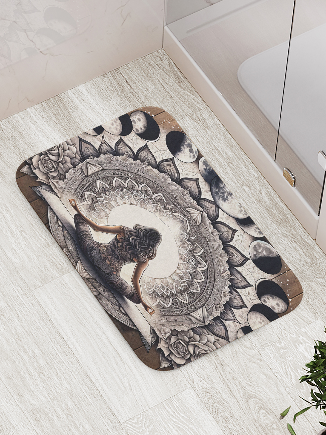 

Коврик для ванной и туалета мягкий JoyArty "Медитация", bath_sd1546