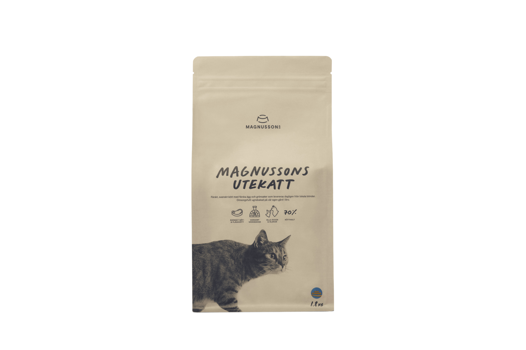 фото Сухой корм для кошек magnussons utekatt для активных, говядина, 1.8кг