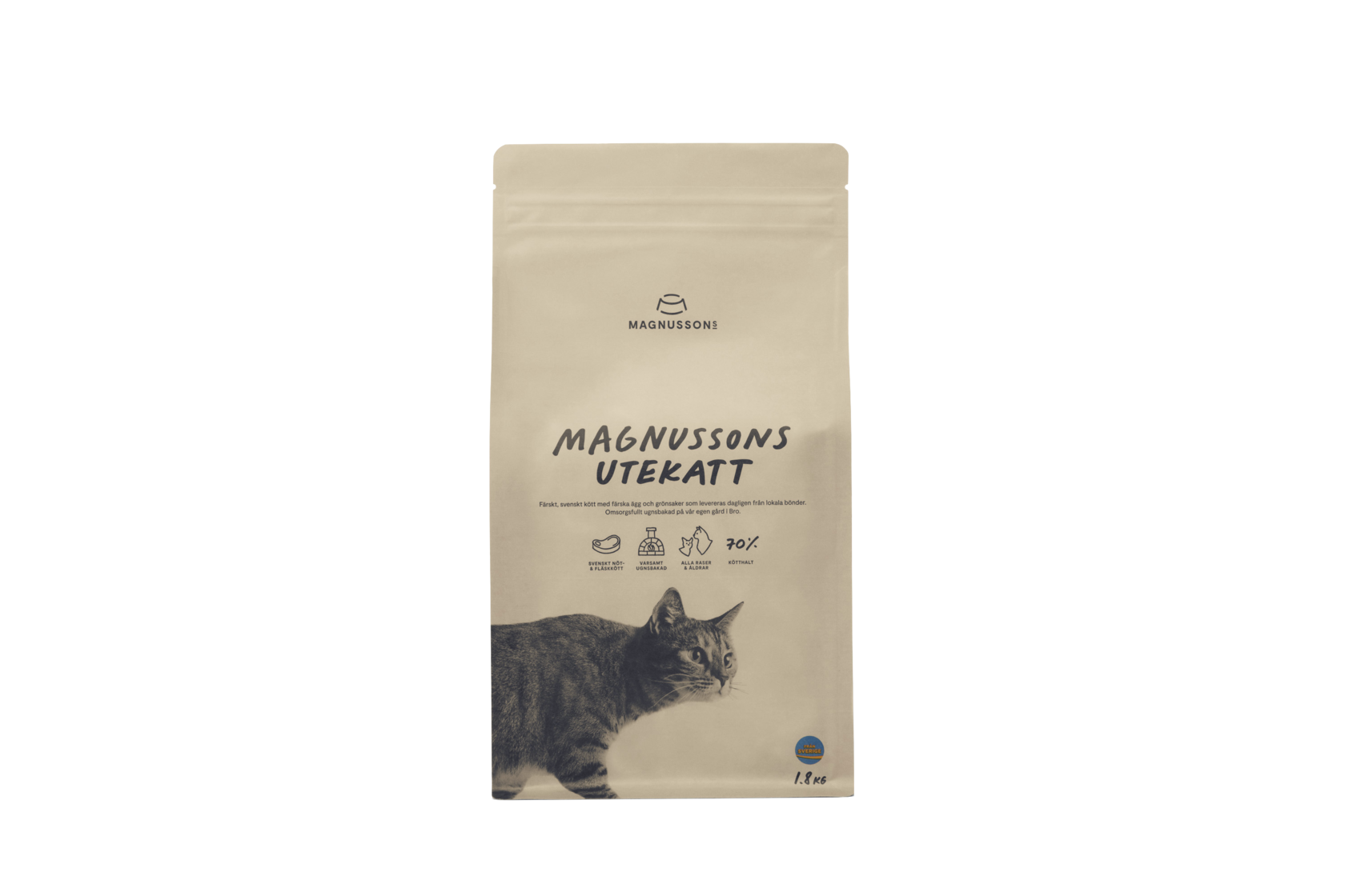 

Сухой корм для кошек Magnussons Utekatt для активных, говядина, 1.8кг, Utekatt