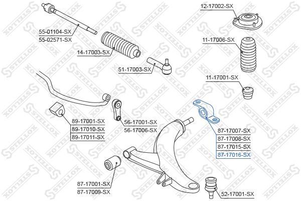 

Рычаг независимой подвески колеса STELLOX 87-17016-SX