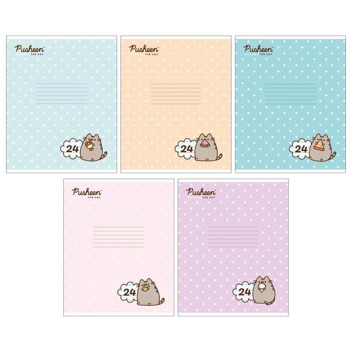 

Тетрадь 24 листа в линию Pusheen