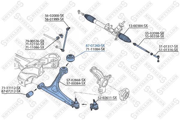 

Рычаг независимой подвески колеса STELLOX 87-07260-SX