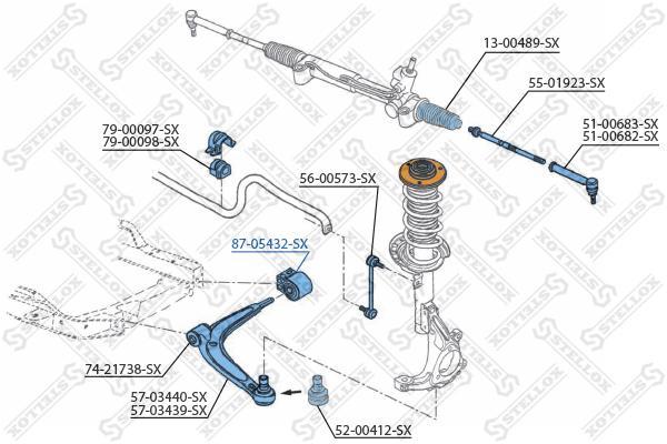 

Рычаг независимой подвески колеса STELLOX 87-05432-SX