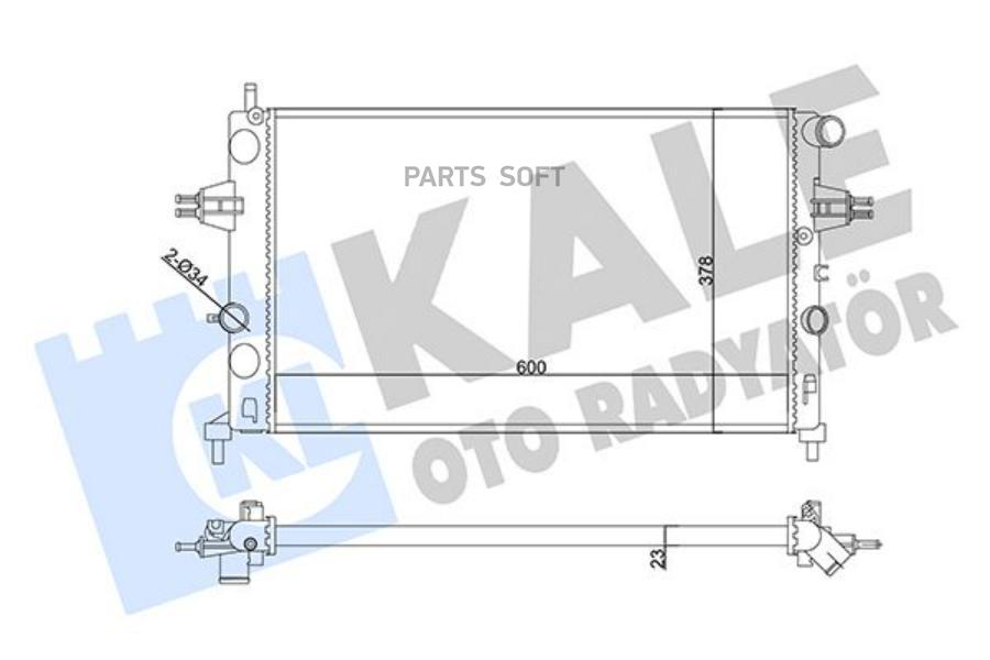 

356965 Радиатор Системы Охлаждения Opel Astra 1.4/1.6/1.8I 98> KALE 356965