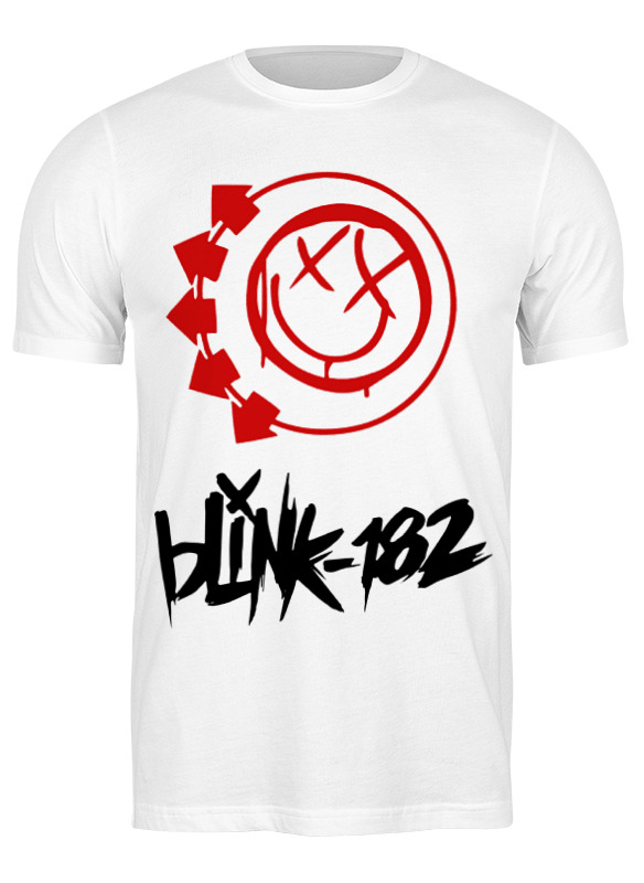 

Футболка мужская Printio Blink-182 red logo белая 3XL, Белый, Blink-182 red logo