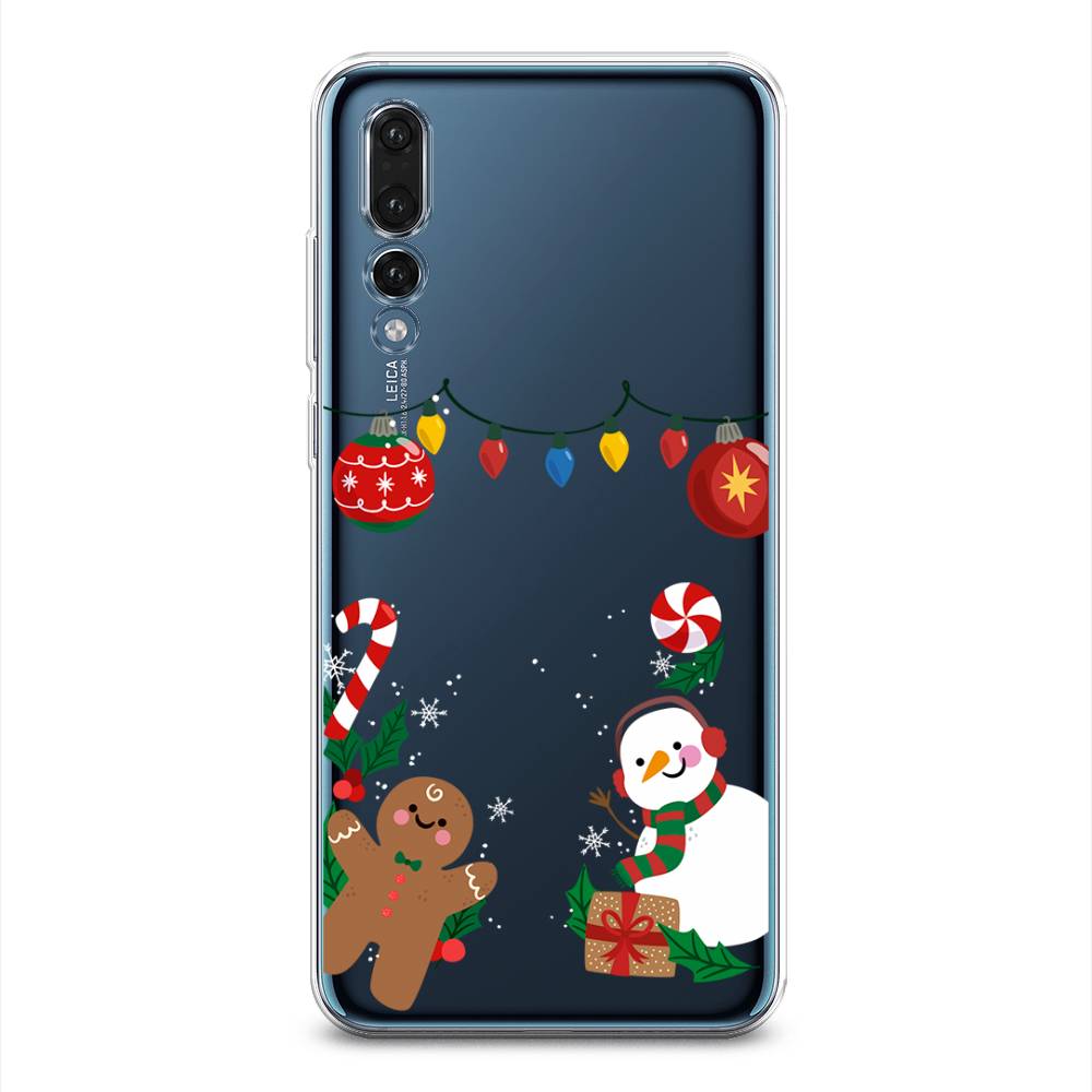 

Чехол на Huawei P20 Pro "Новогоднее настроение", Коричневый;красный;зеленый, 65050-5