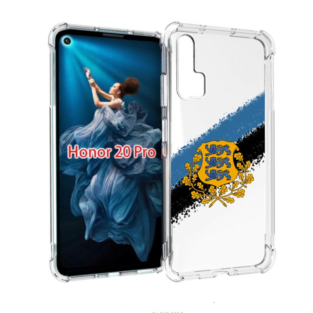 

Чехол бампер MyPads герб флаг эстонии-2 для Honor 20 Pro противо, Прозрачный, Tocco