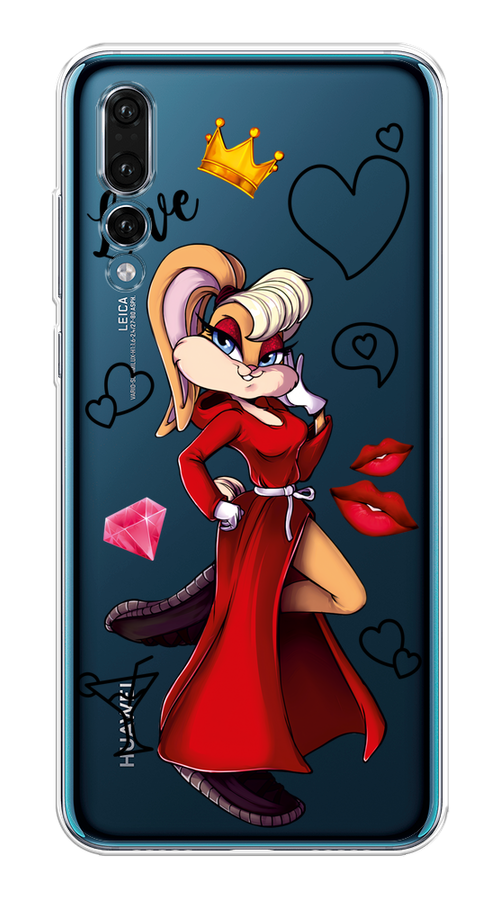 

Чехол на Huawei P20 Pro "Rich Lola Bunny", Красный;бежевый;оранжевый, 65050-6