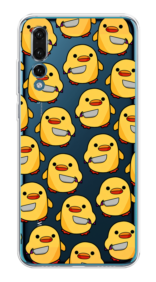 

Чехол на Huawei P20 Pro "Утка с ножом", Прозрачный;желтый;оранжевый, 65050-1