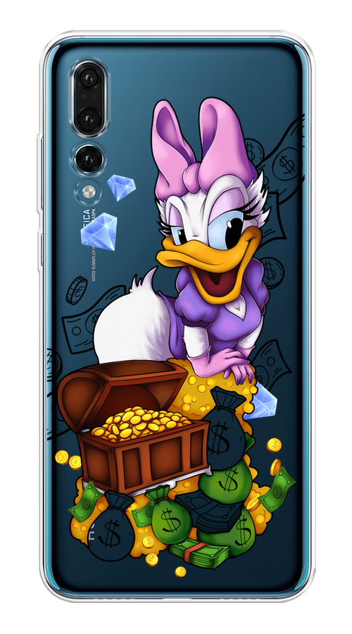 

Чехол на Huawei P20 Pro "Rich Daisy Duck", Коричневый;белый;фиолетовый, 65050-6