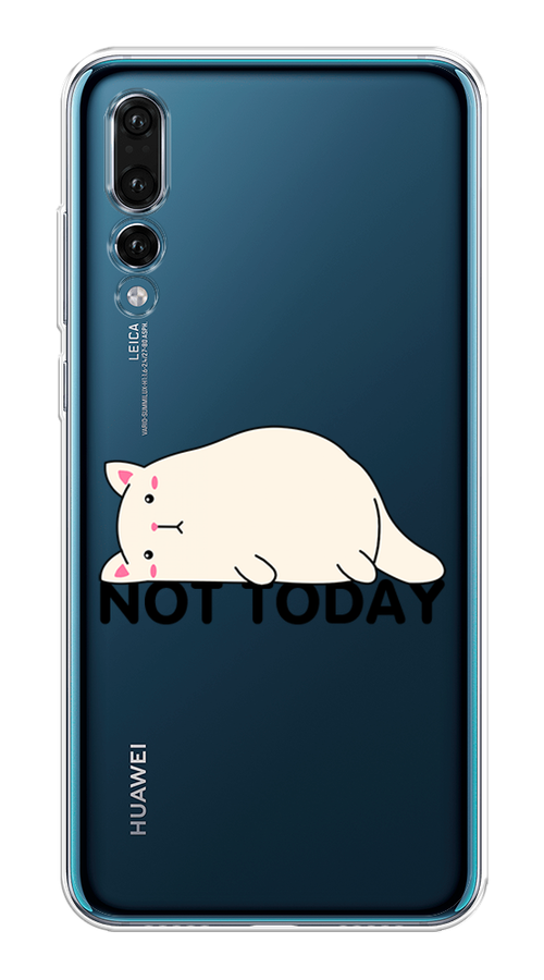 

Чехол на Huawei P20 Pro "Cat not today", Белый;розовый;черный, 65050-1