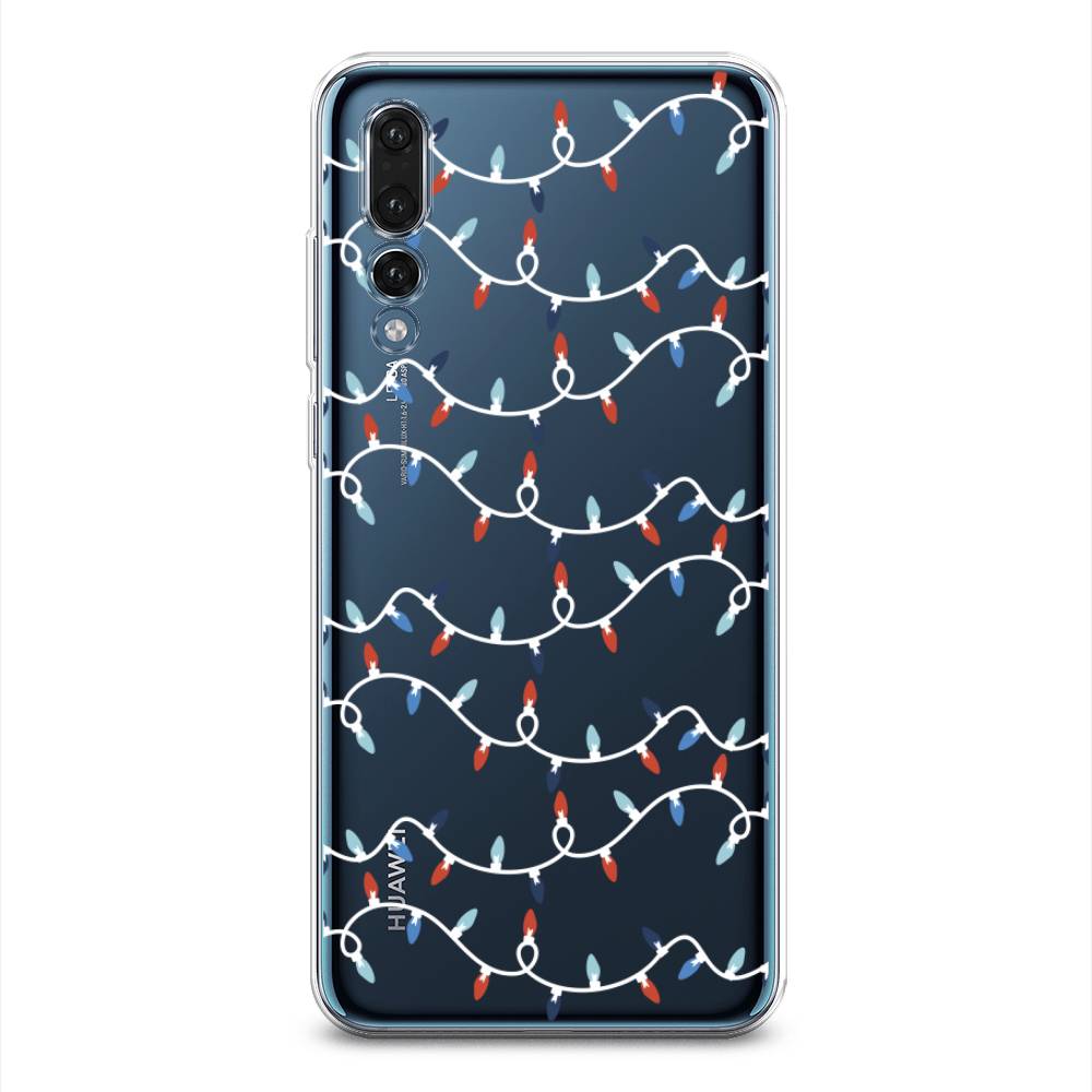 

Чехол на Huawei P20 Pro "Разноцветная гирлянда", Белый;красный;синий, 65050-5
