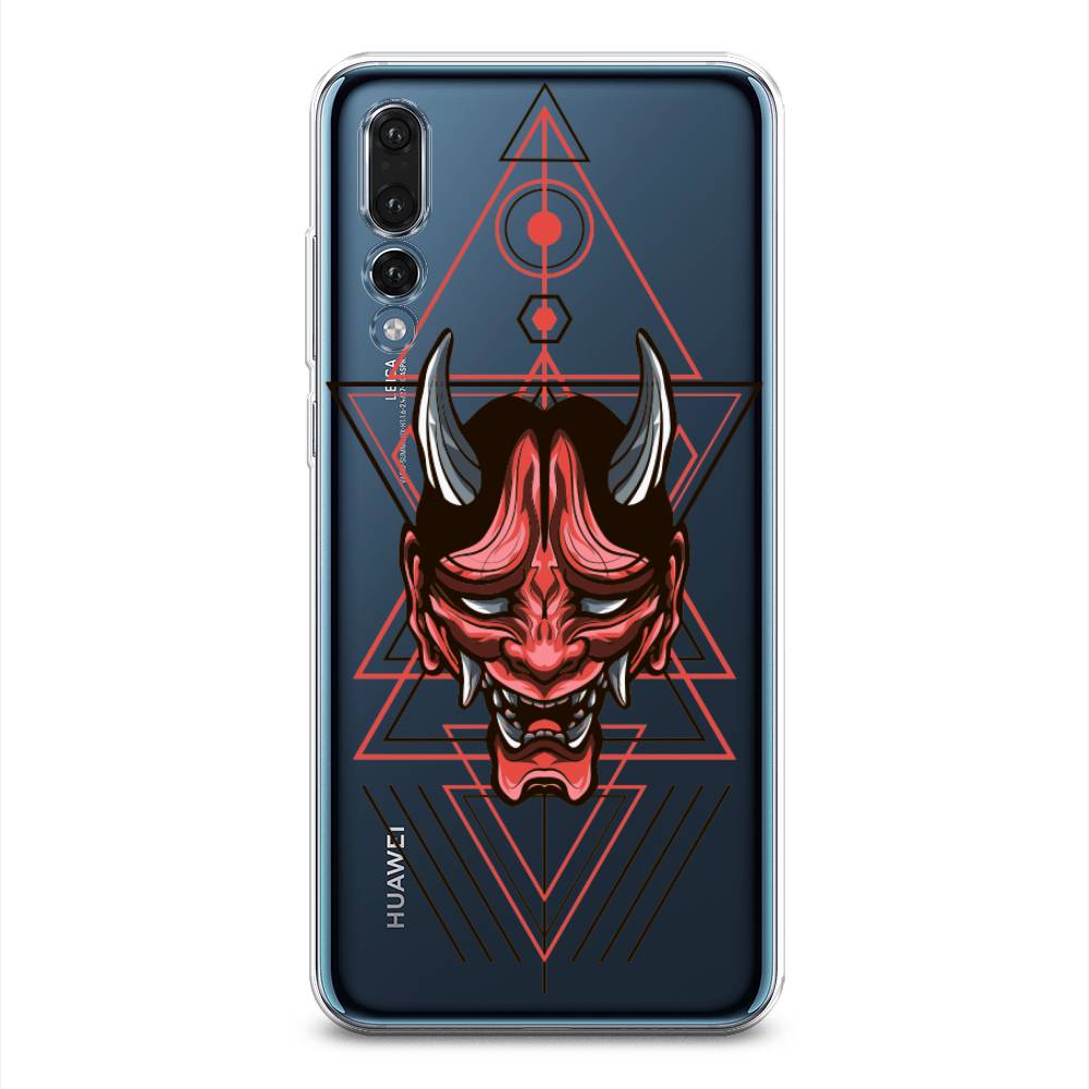 

Чехол на Huawei P20 Pro "Hanya Oni mask", Серый;красный;черный, 65050-4