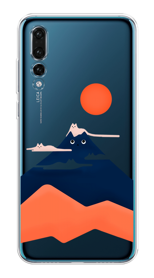 

Чехол на Huawei P20 Pro "Кот-гора", Черный;оранжевый, 65050-4