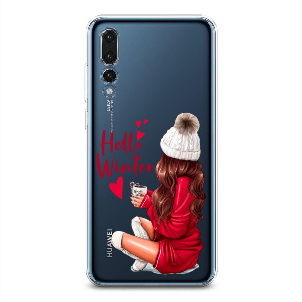 

Чехол на Huawei P20 Pro "Hello winter", Красный;белый;коричневый, 65050-5