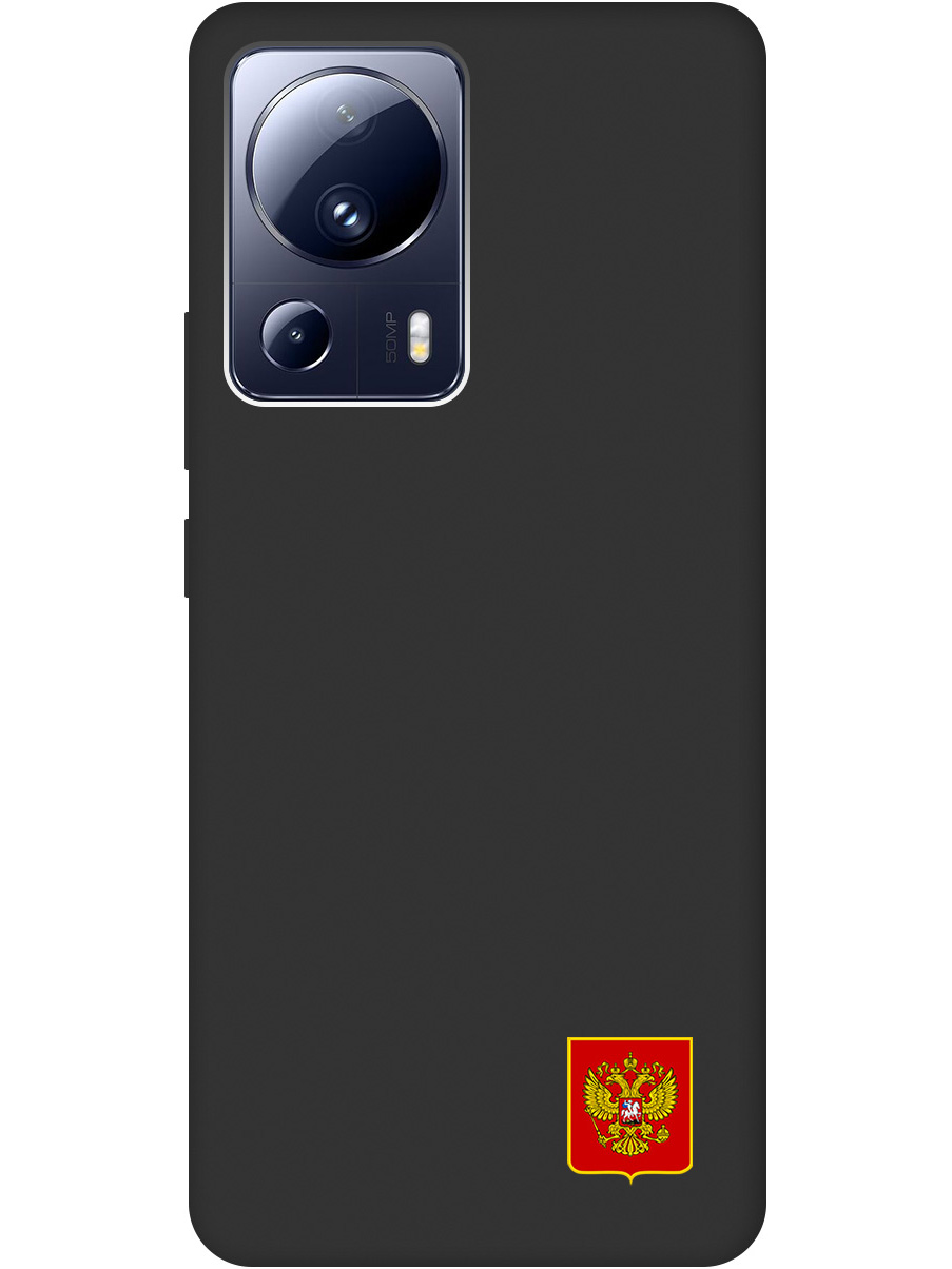

Силиконовый чехол на Xiaomi 13 Lite с Гербом России, Soft Touch черный, 20000461
