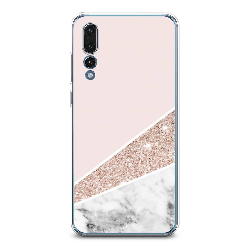 

Чехол на Huawei P20 Pro "Блестящий розовый мрамор", 65050-3