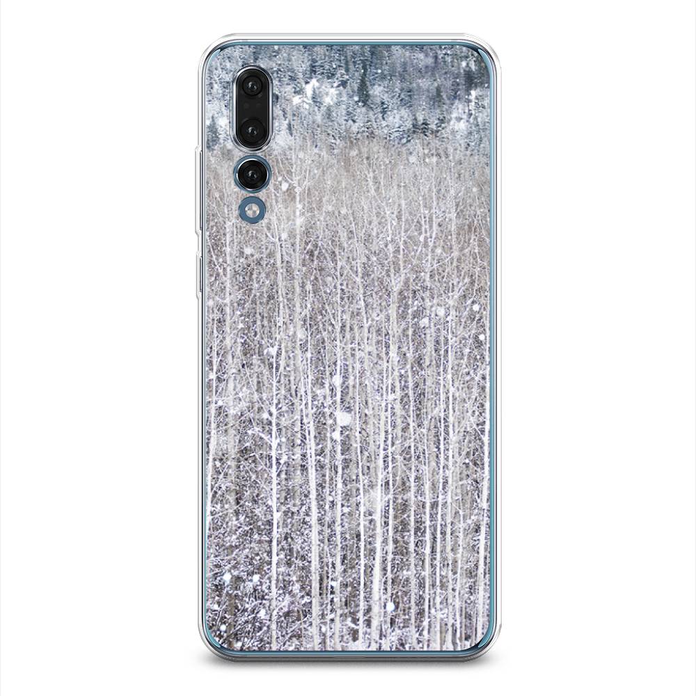 

Чехол на Huawei P20 Pro "Снежный лес", Бежевый;серый;белый, 65050-5