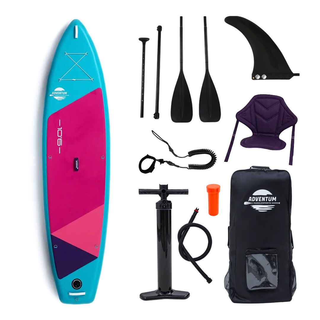 SUP-борд Adventum 10.6 323x81x15 см teal/pink