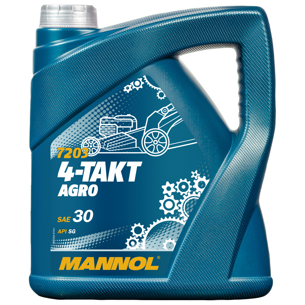 фото Масло моторное 4-х тактное mannol 7203 agro 4t sg (4 л)