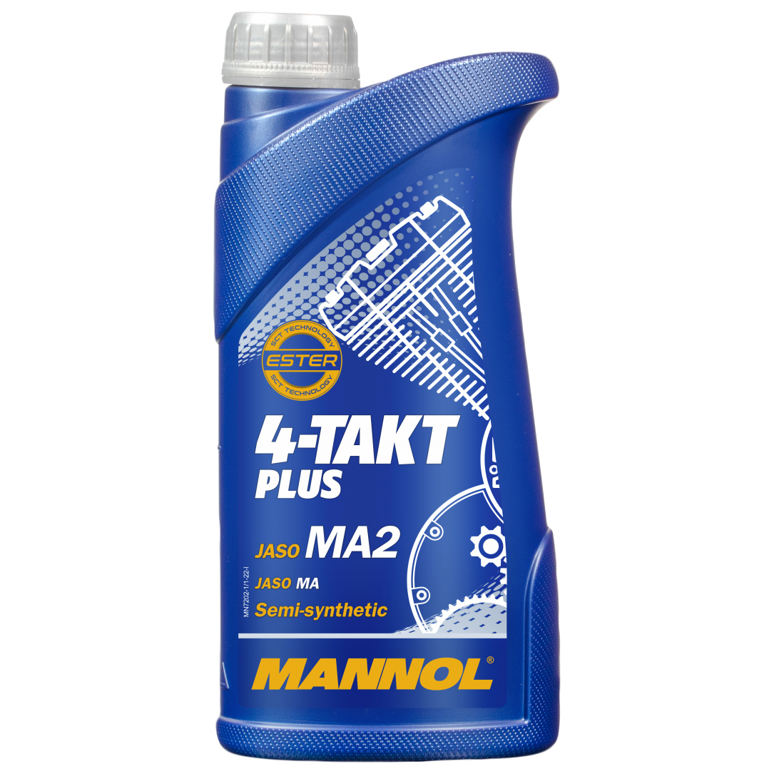 фото Моторное масло 4-х тактное mannol 7202 4-takt plus 10w40 sl (1 л) п/синт.