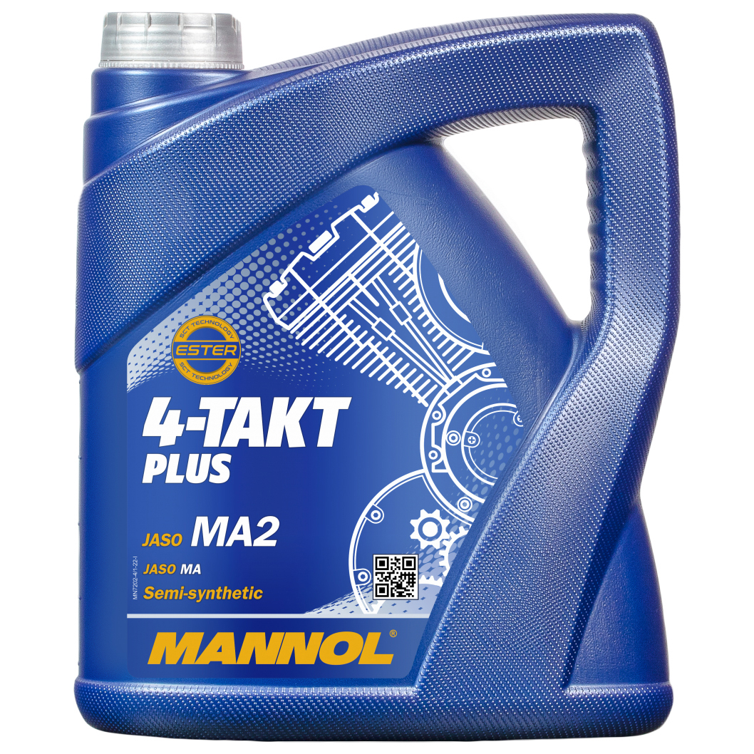 фото Масло моторное 4-х тактное mannol 7202 4-takt plus 10w40 (4 л) п/синт.