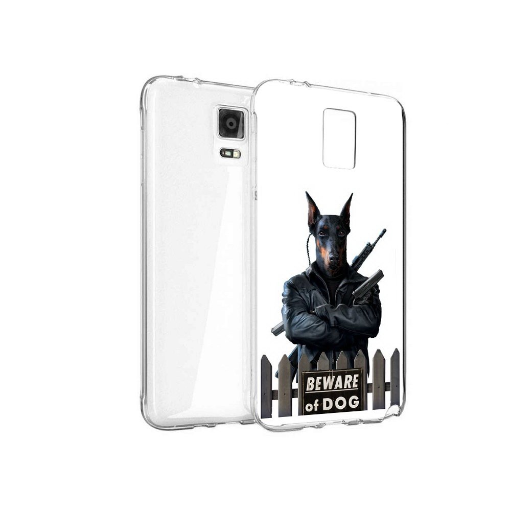 

Чехол MyPads Tocco для Samsung Galaxy Note 4 доберман, Прозрачный, Tocco