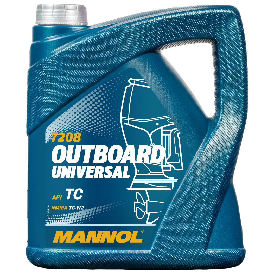 фото Масло моторное 2-х тактное mannol 7208 outboard universal tc (4 л) мин.