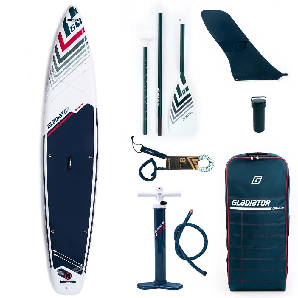 SUP-доска Gladiator Origin SC 12,6' 384 х76х15 см, насос, весло, лиш, ремнабор, до 140 кг