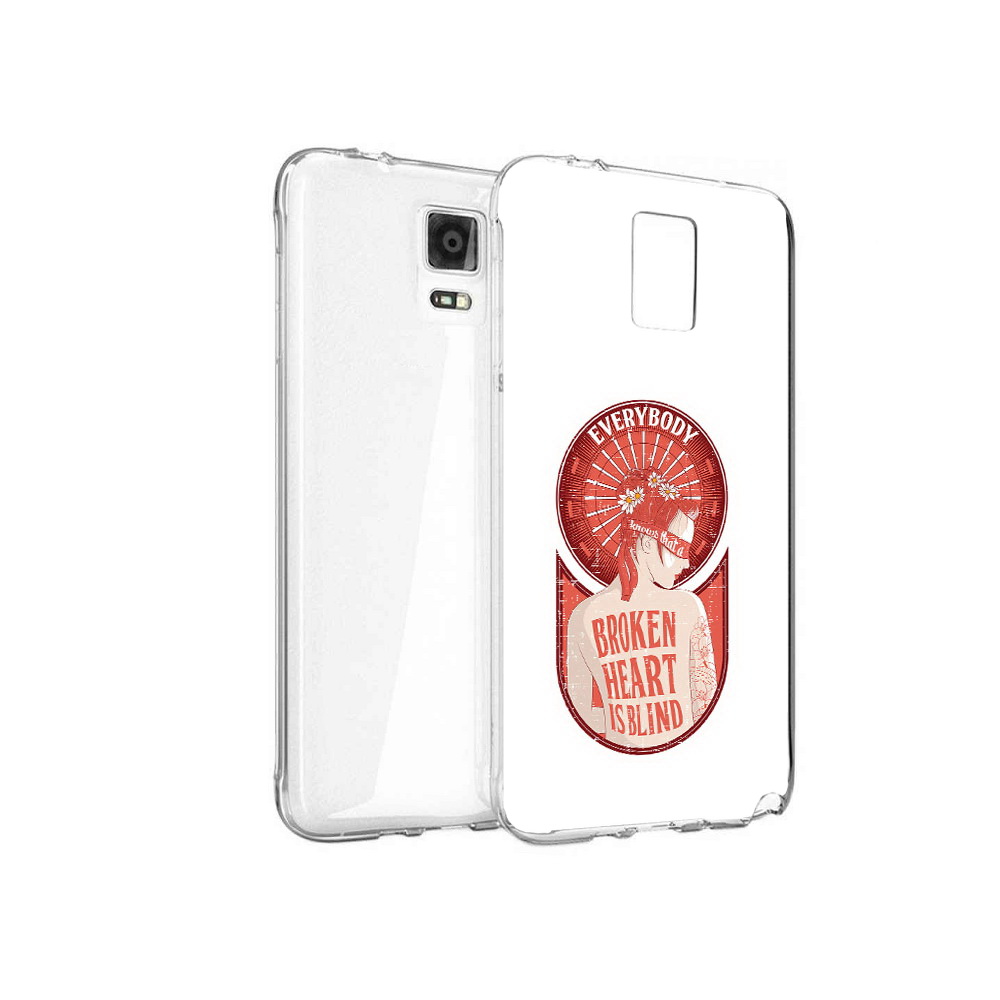

Чехол MyPads Tocco для Samsung Galaxy Note 4 девушка разбитое сердце, Прозрачный, Tocco