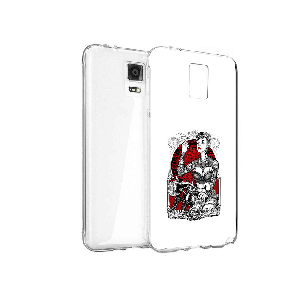 Чехол MyPads Tocco для Samsung Galaxy Note 4 девушка на мотоцикле