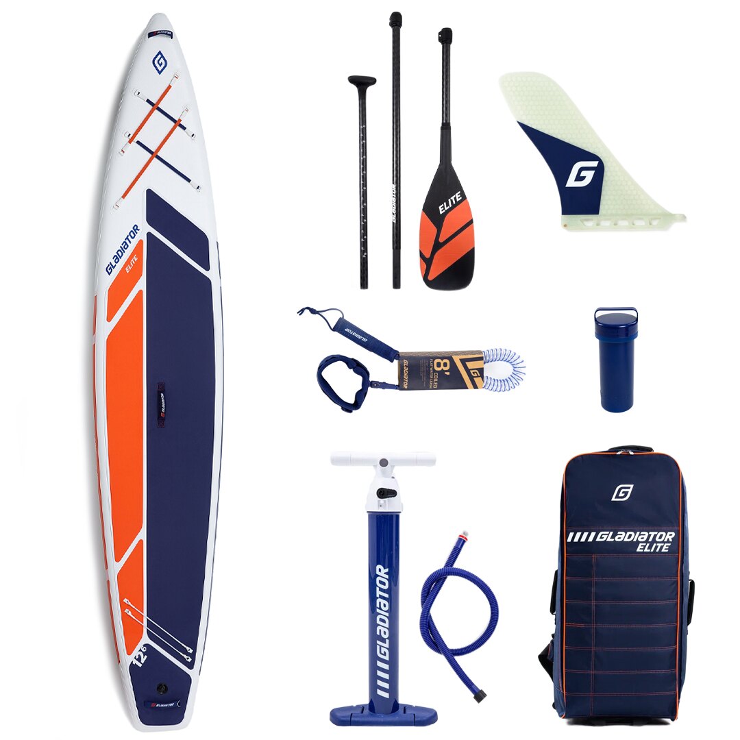 

SUP-борд Gladiator Elite 12.6S 384x76x15 см orange, Синий;белый;оранжевый, Elite