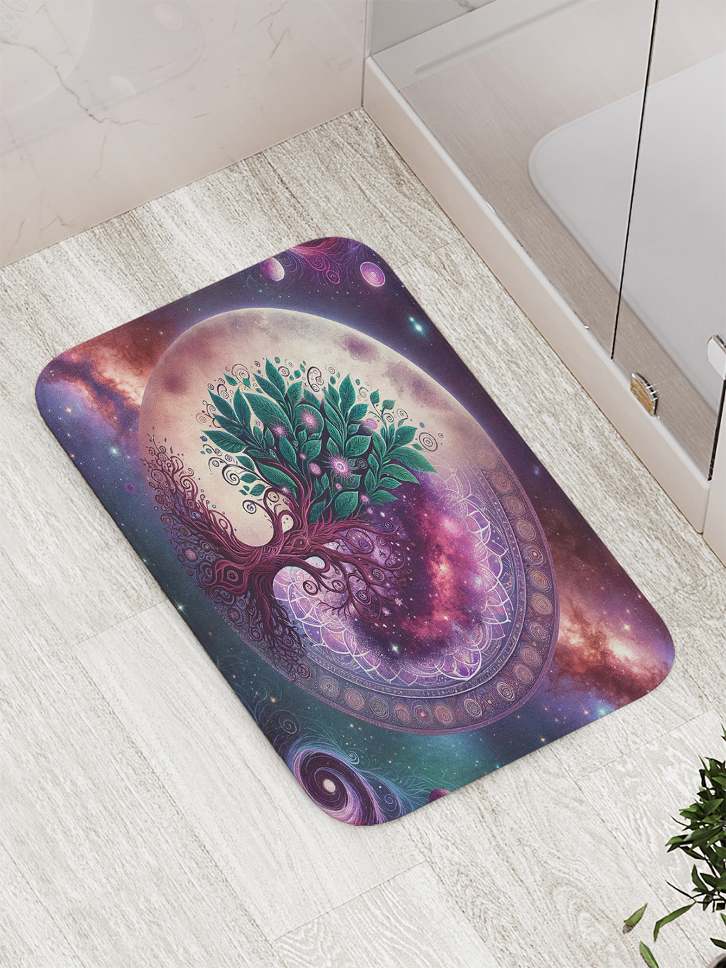 

Коврик для ванной и туалета мягкий JoyArty "Космо древо", bath_sd1527