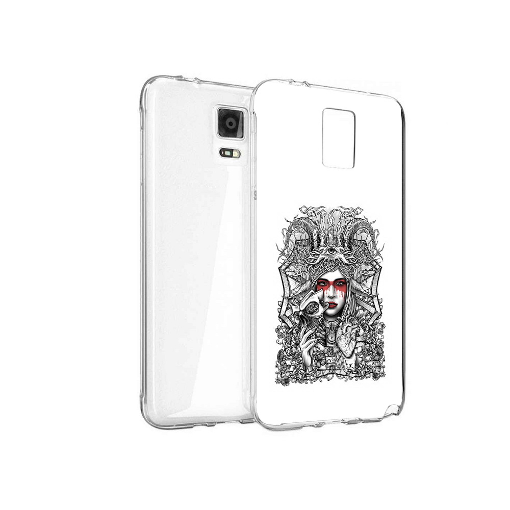 

Чехол MyPads Tocco для Samsung Galaxy Note 4 грусная девушка, Прозрачный, Tocco