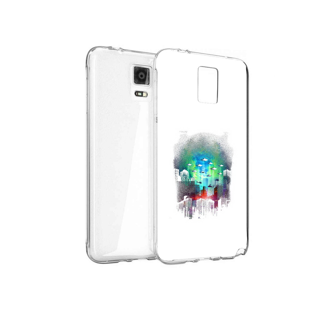 

Чехол MyPads Tocco для Samsung Galaxy Note 4 город в свечении, Прозрачный, Tocco