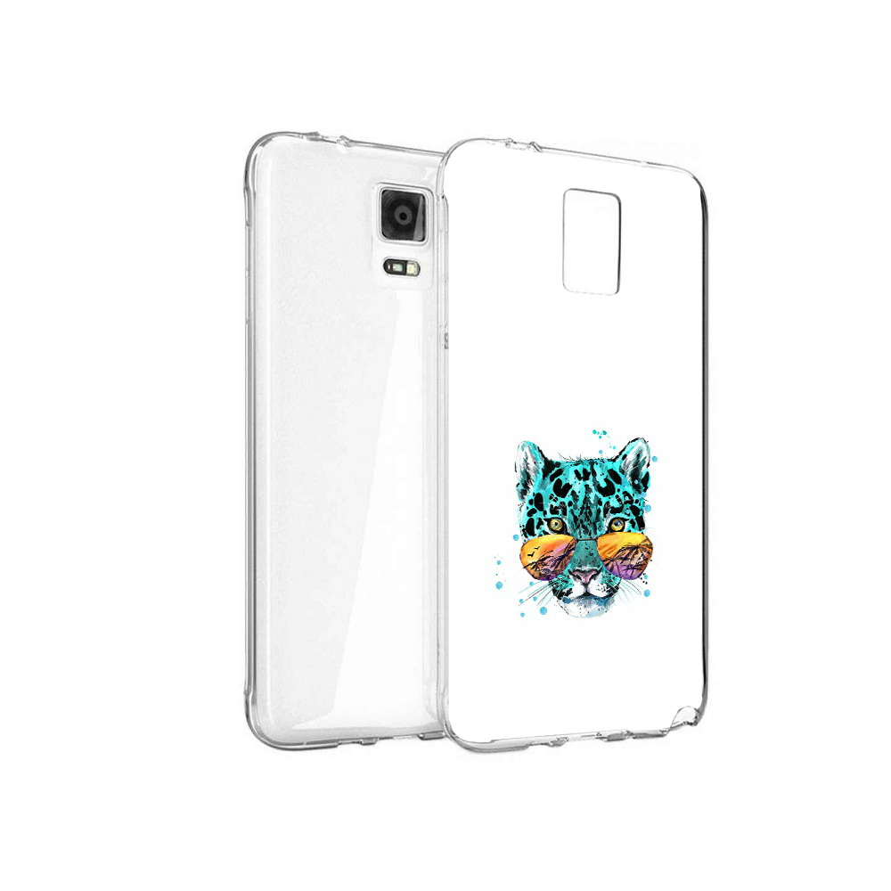 

Чехол MyPads Tocco для Samsung Galaxy Note 4 голубой лео, Прозрачный, Tocco
