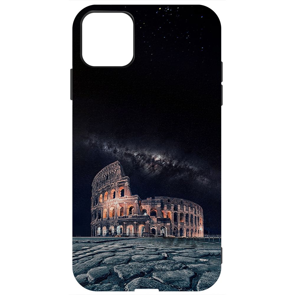 

Чехол-накладка Krutoff Soft Case Италия, Колизей для iPhone 11 черный