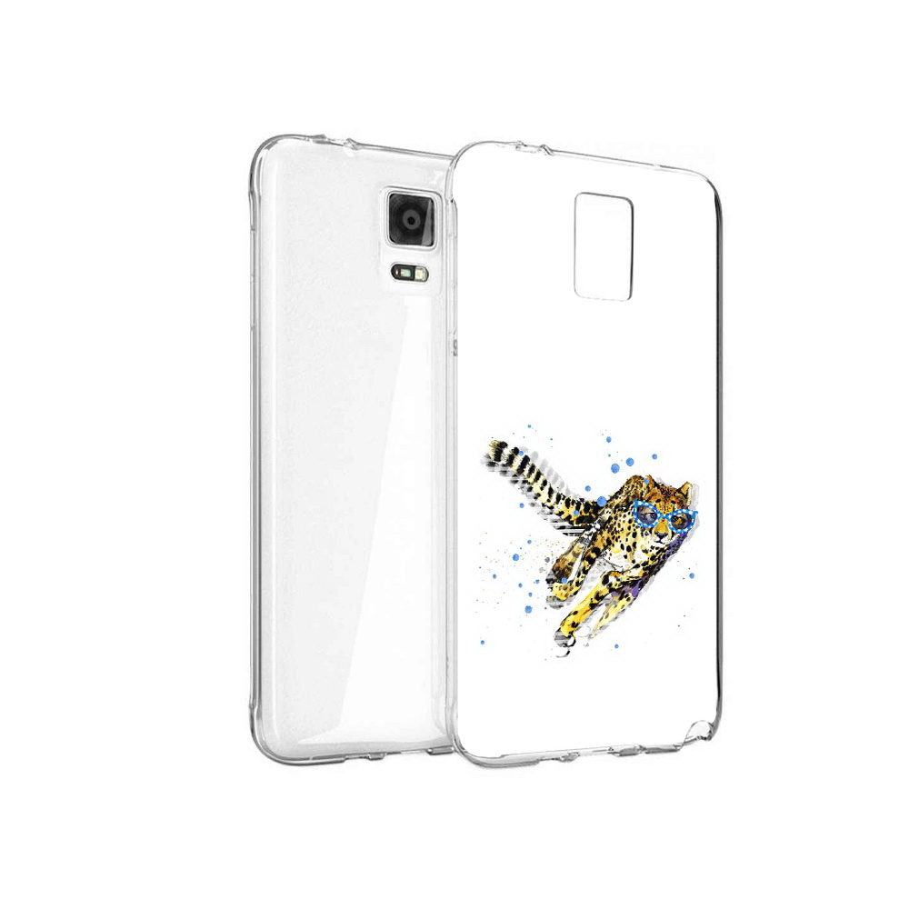 

Чехол MyPads Tocco для Samsung Galaxy Note 4 гепард в очках, Прозрачный, Tocco