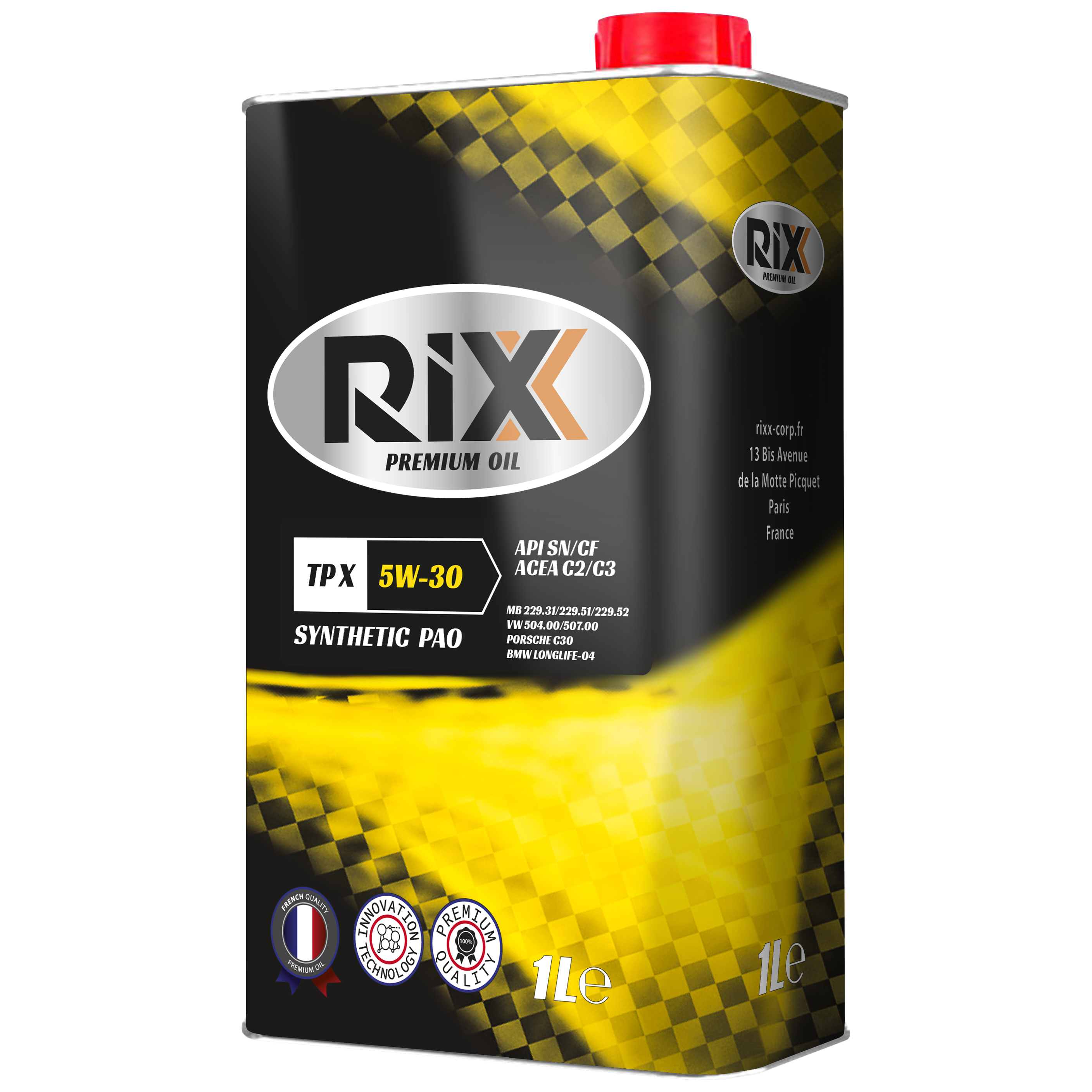 фото Масло моторное rixx tp x 5w30 c2/c3 sn/cf (1 л) синт.