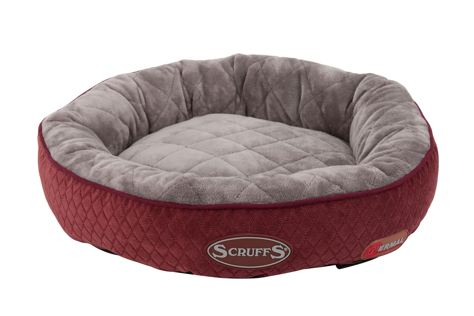 

Лежанка для кошки SCRUFFS плюш 50x50см красный