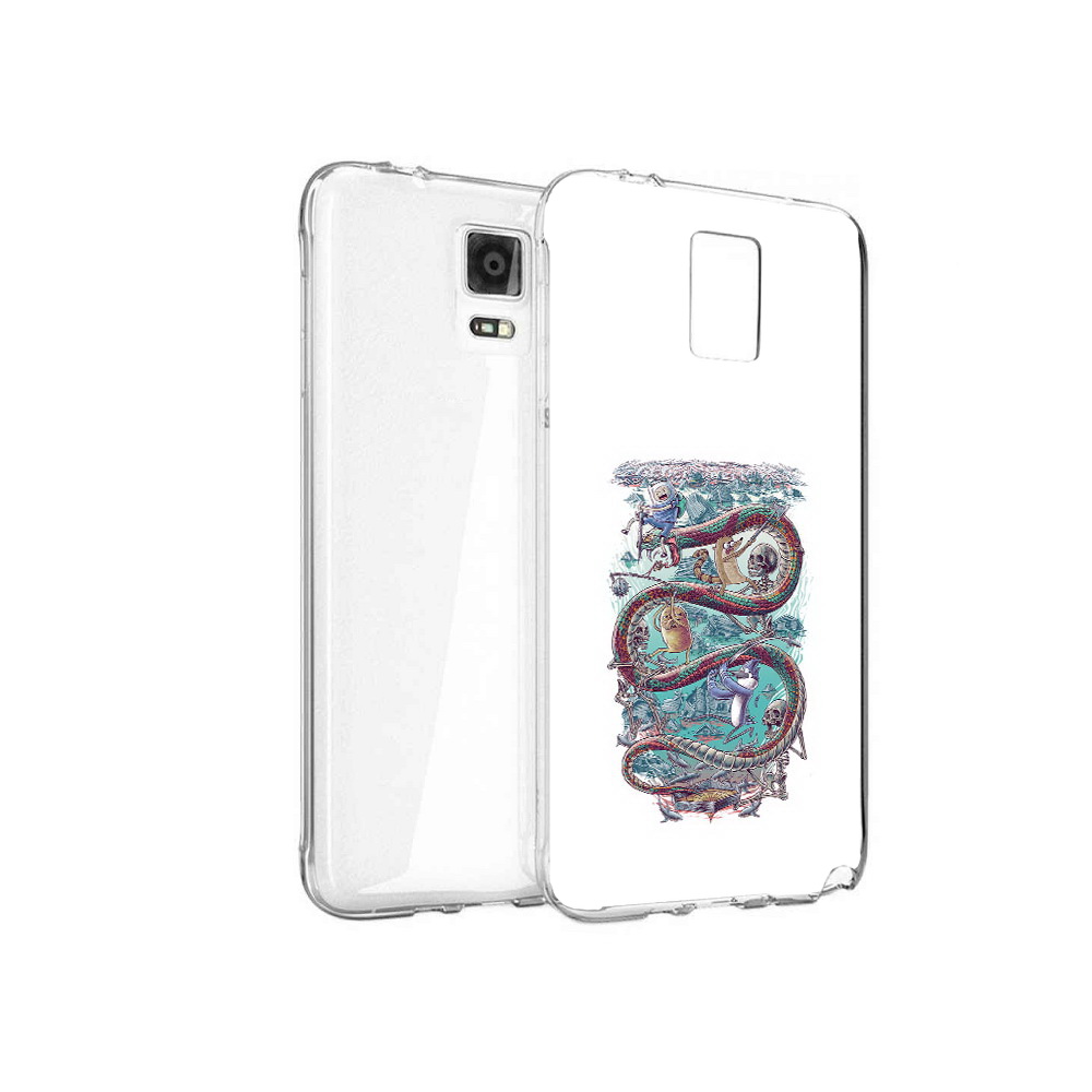 

Чехол MyPads Tocco для Samsung Galaxy Note 4 время приключений страшилка, Прозрачный, Tocco