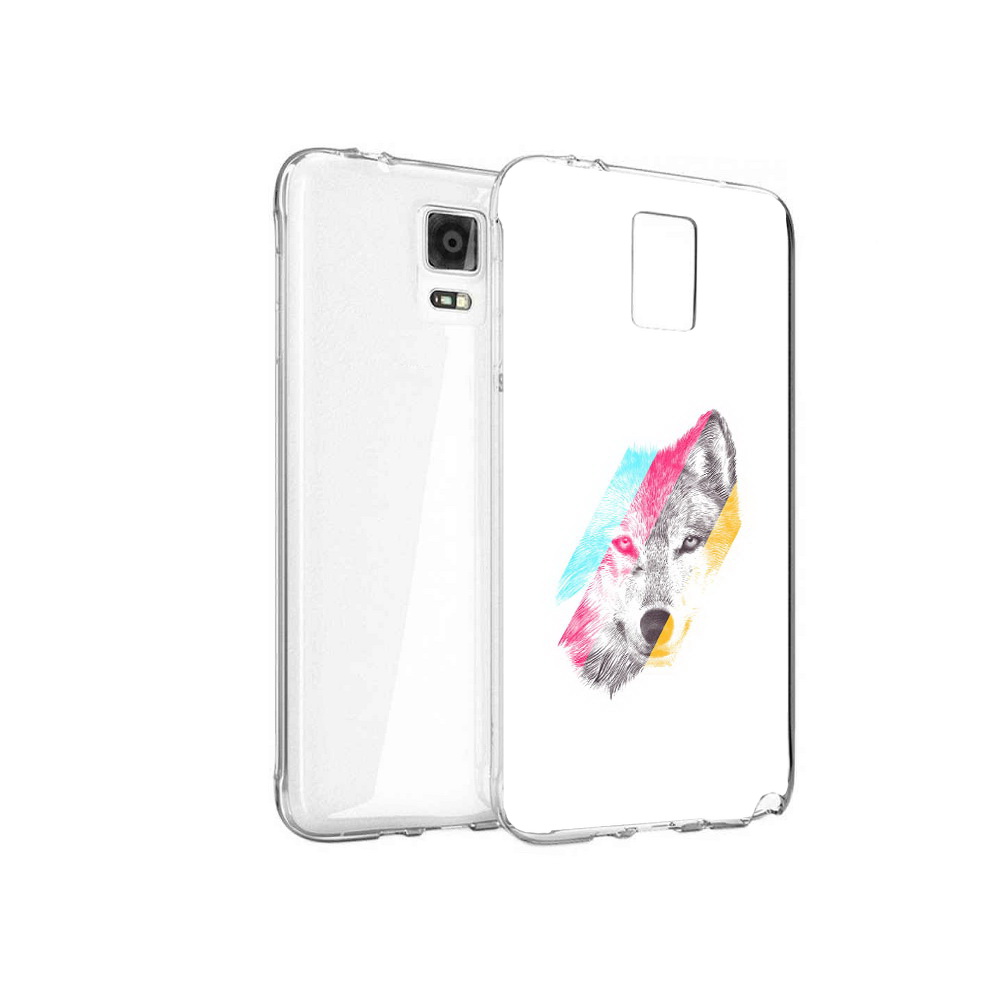

Чехол MyPads Tocco для Samsung Galaxy Note 4 волк градиент, Прозрачный, Tocco