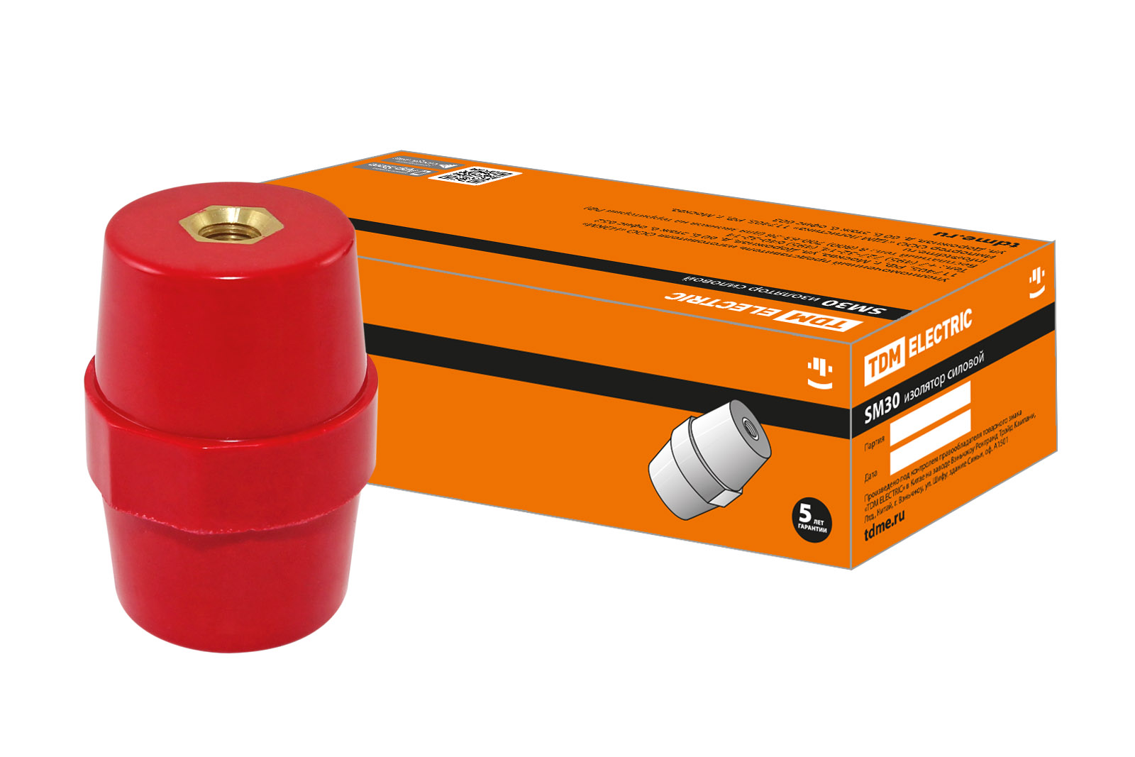 

Изолятор SM30 силовой Н30хD27хМ8мм TDM SQ0807-0053 (10 шт), Красный