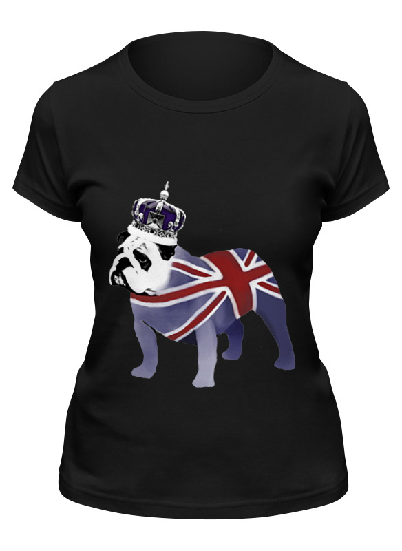 

Футболка женская Printio English bulldog черная 2XL, Черный, English bulldog