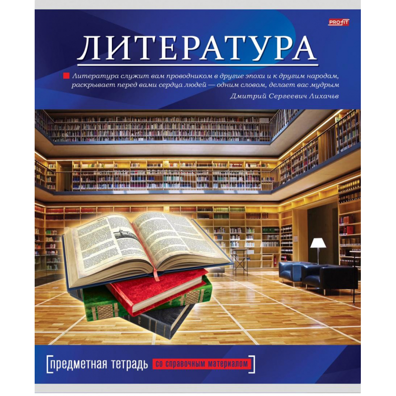 Тетрадь предметная А5 36л ЛИТЕРАТУРА ЯРКАЯ КЛАССИКА линия,мел.обл.36-9099, (6шт.)