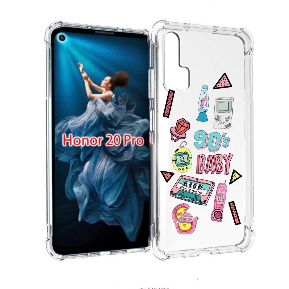 

Чехол бампер MyPads гаджеты-90х для Honor 20 Pro противоударный, Прозрачный, Tocco