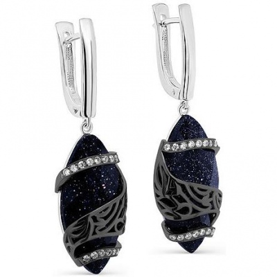 

Серьги из серебра с фианитом Kabarovsky 12-268-1389, 12-268-1389