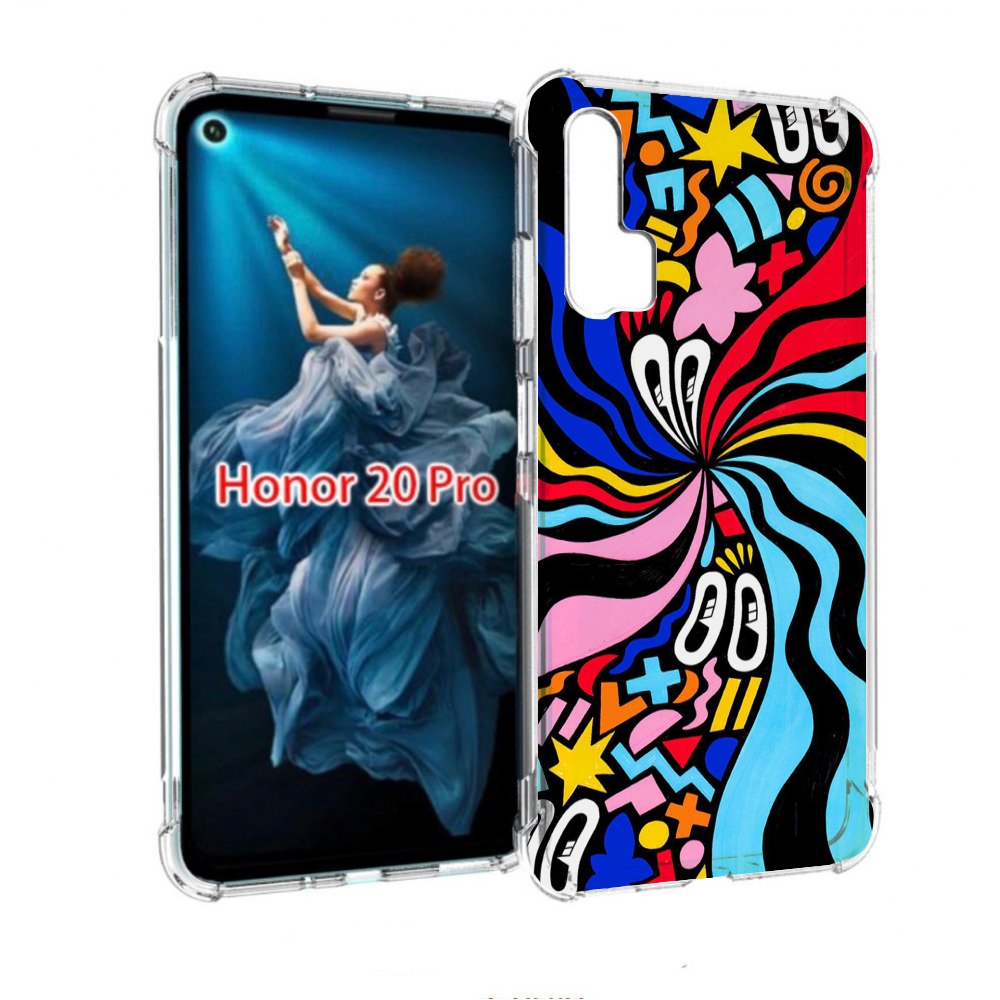 

Чехол бампер MyPads волнистая-абстракция для Honor 20 Pro против, Прозрачный, Tocco